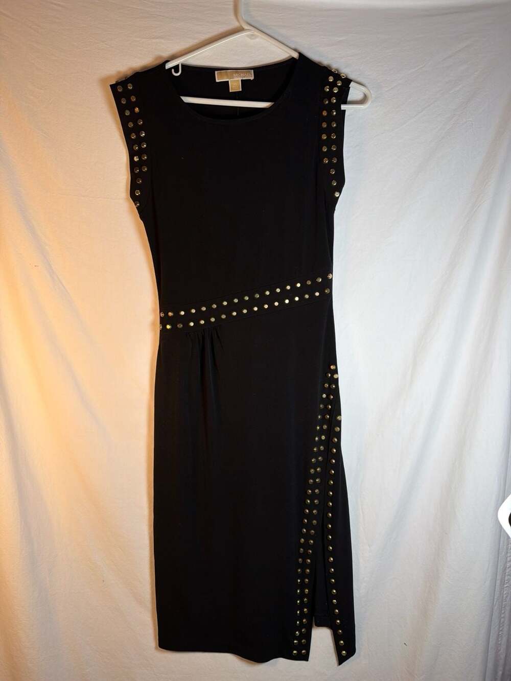 Michael Michael Kors Studded Sleeveless Sheath Dress Black Size XS